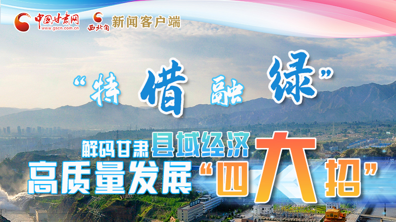 圖解|“特、借、融、綠”解碼甘肅縣域經(jīng)濟高質(zhì)量發(fā)展“四大招”